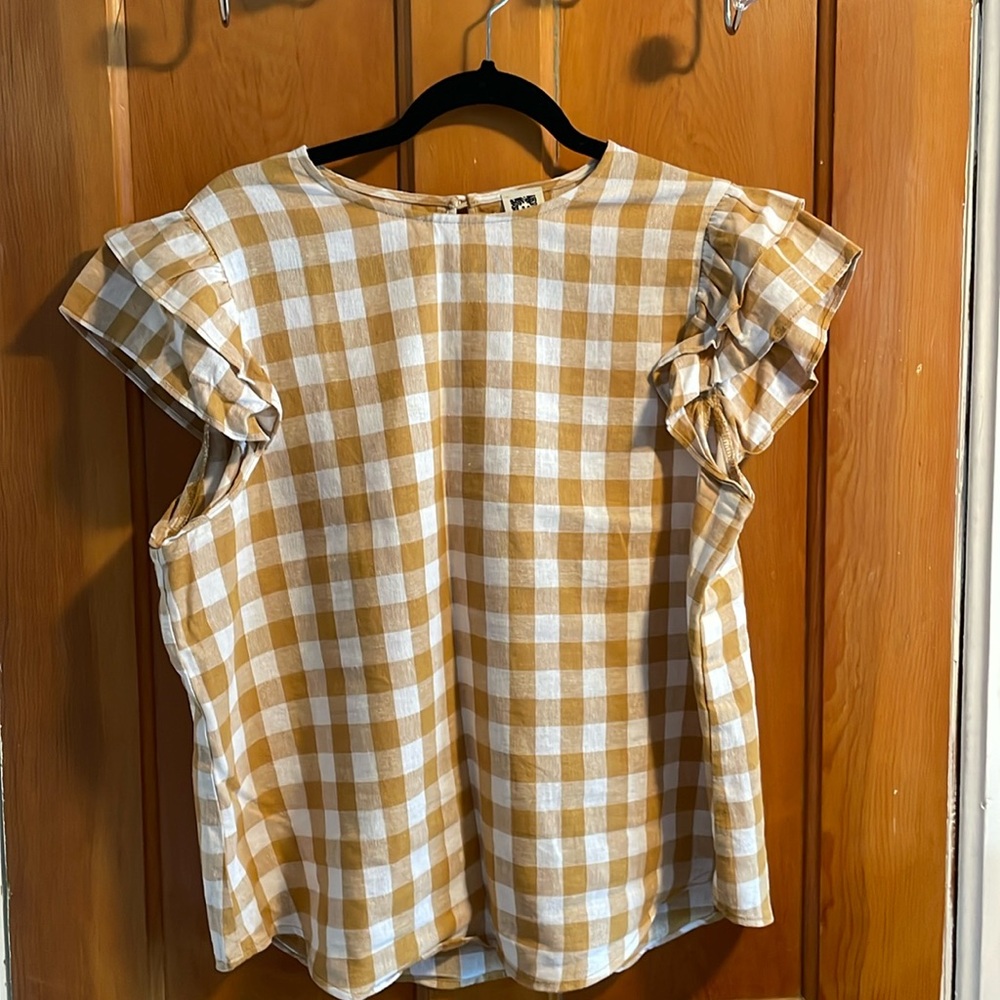 Anne Klein checkered summer top